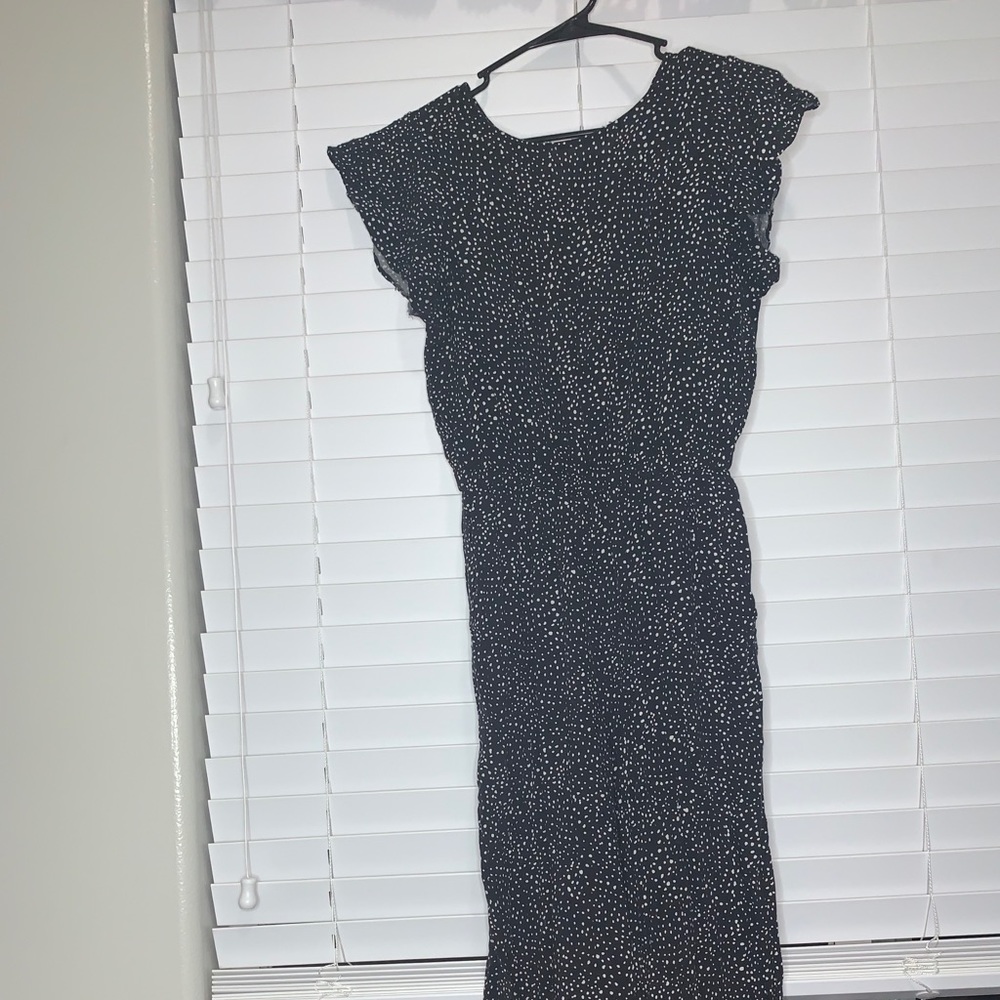 Black poka dot jumpsuit